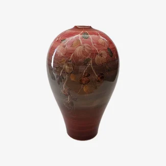 Autumn Breeze Persian Vase – Hand-Painted Floral Design