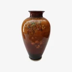 Autumn Harvest Persian Vase – Hand-Painted Floral Art