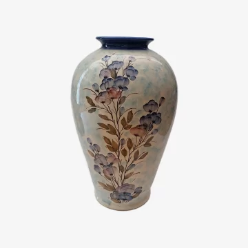 Blue Blossom Handcrafted Vase – Persian Floral Pottery