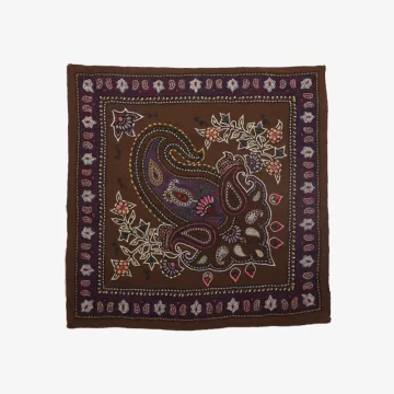 Brown kerman Pateh with Vibrant Paisley Pattern01