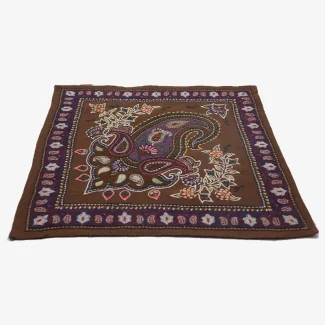 Brown kerman Pateh with Vibrant Paisley Pattern02