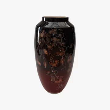 Ember Glow Persian Vase – Floral Handcrafted Design