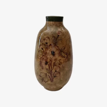 Forest Bloom Persian Vase – Handcrafted Floral Art