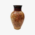 Golden Field Persian Vase – Handcrafted Floral Art