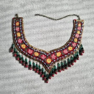 Handcrafted Beaded Floral Necklace