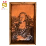 Handmade Metalwork Plate With Mona Lisa Design