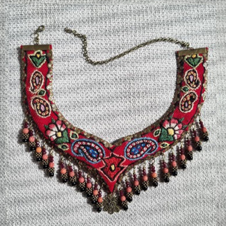 Handmade Tribal Embroidered Necklace