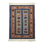 Handwoven Blue Persian Kilim-Carpet with Tribal Patterns01