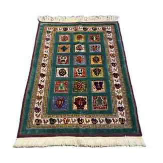 Handwoven Green Kheshti Rug02