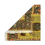 Handwoven Green Persian Patchwork Design Rug