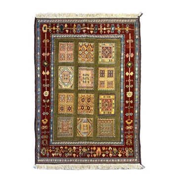 Handwoven Kheshti Kilim-Carpet with Geometric Pattern