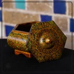 Hexagonal Camel Bone Box with Tazhib Miniature Painting02