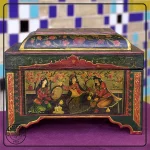 Papier-Mâché Box with Hand-Painted Persian Musician miniature painting01