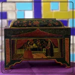 Papier-Mâché Box with Hand-Painted Persian Musician miniature painting03