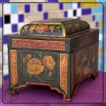 Papier-Mâché Box with Hand-Painted Persian Musician miniature painting04