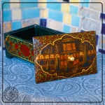 Papier-Mâché Box with Historical Landmark Miniature Painting03