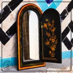 Papier-Mâché Mirror with Floral & Bird Miniature Painting02