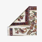 Persian Handwoven Floral Rug with Bird Motif05