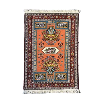 Persian Handwoven Rug with Floral and Vase Design01