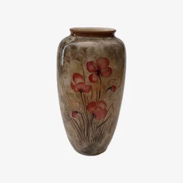 Persian Wild Poppy Vase – Handcrafted Floral Art