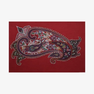 Ruby red kerman pateh with paisley pattern03