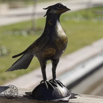 Silver Damascened Steel Dove