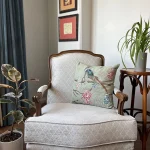 Sparrow and Floral Design cushion03