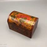 Wooden Box with Floral & Bird miniature painting02