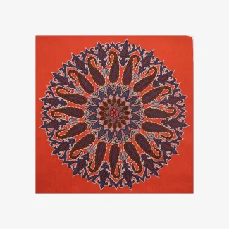 orange Kerman Pateh with Colorful Paisley Pattern01