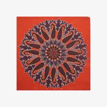 orange Kerman Pateh with Colorful Paisley Pattern01