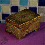 Camel Bone Box with Persian Illumination Design