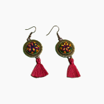 Handmade red Copper and Pateh Earrings