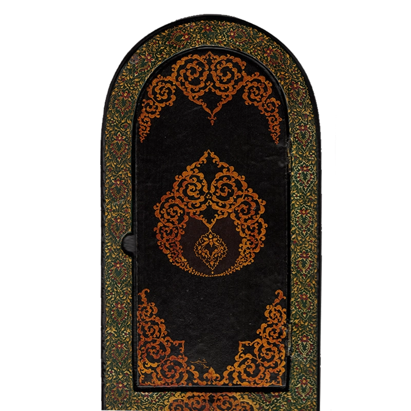 Papier-Mache-Mirror-with-Eslimi-and-Tazhib-Miniature-Painting