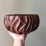 Handmade Autumn Walnut Bowl02