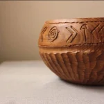 Handmade Wooden Bowl with Ancient Design01