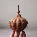 Handmade Wooden Lotus Sugar Bowl02