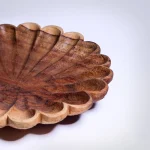 Handmade Wooden Plate with Lotus Design02