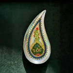 Copper Paisley Frame with white Hand-Painted Pateh Art02