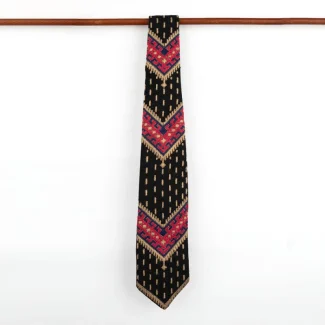 Hand-Embroidered Balochi Necktie – Shirabad Signature Design