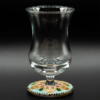 Handmade Enamel Base Tea Glass01