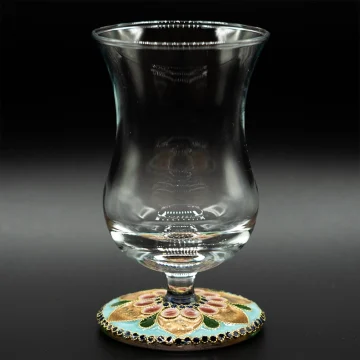 Handmade Enamel Base Tea Glass01