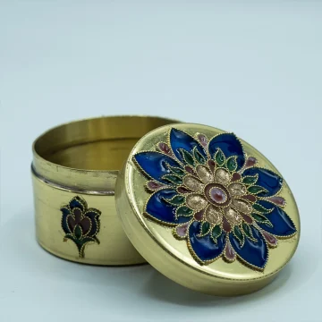 Handmade Enamel Brass Jewelry Box01