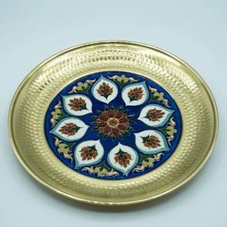 Handmade Enamel Brass Plate01