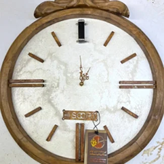 Handmade IronGem50 Wall Clock with Quartz Stone and Agate Accents