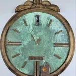Handmade IronGem50 Wall Clock – Shafaq Edition with Copper-Bronze Oxide and Agate Details