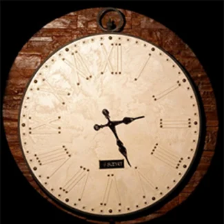 Handmade Koobeh Wall Clock with Quartz Stone