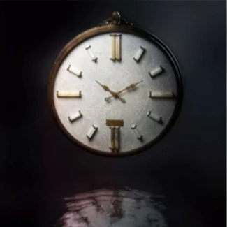 Handmade WhiteCrystal Wall Clock with Quartz Stone and Rare Marble Inlays