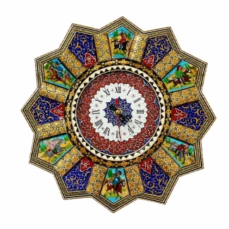 Handmade Khatam Kari Wall Clock