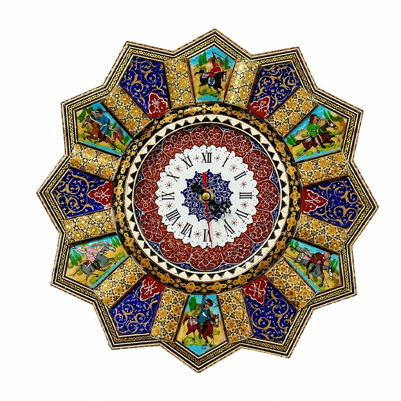 Handmade Khatam Kari Wall Clock