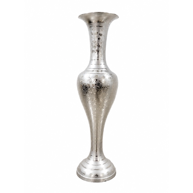 Handmade Engraved Metalwork Brass Vase